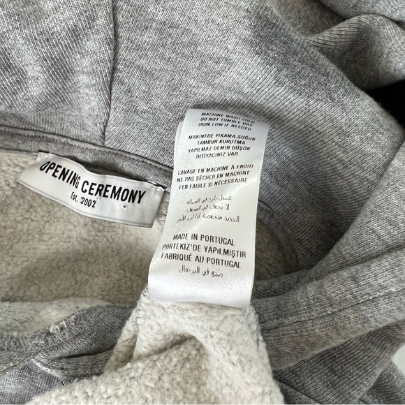 Opening Ceremony Greek Letter Spell Out Hoodie Gray, XS - Picture 10 of 10